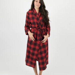 Women's Lightweight 100% Cotton Flannel Robe